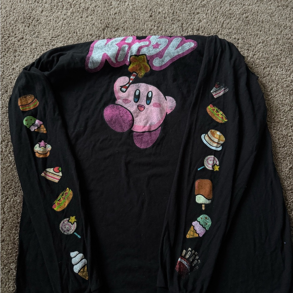 Kirby Black Long Sleeve Womens Shirt